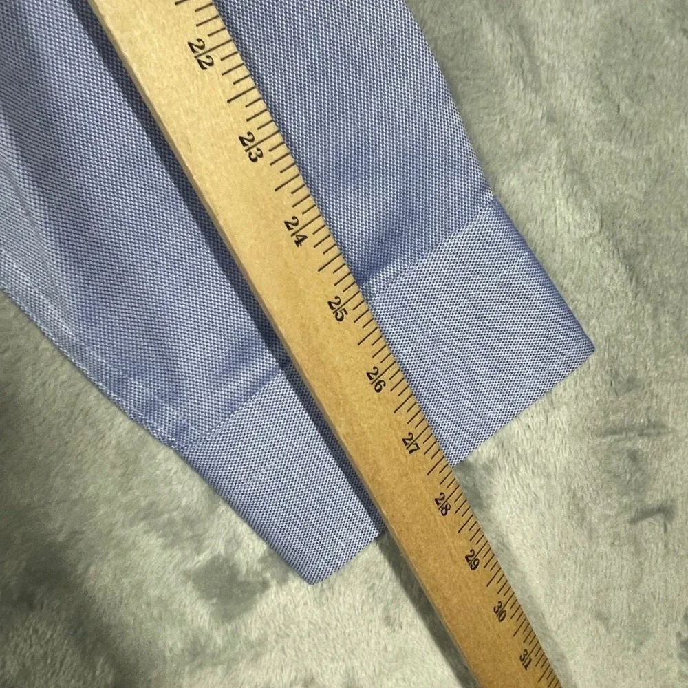 Banana Republic Mens Blue Wrinkle Resistant Cotton Dress Shirt Large Tall NEW